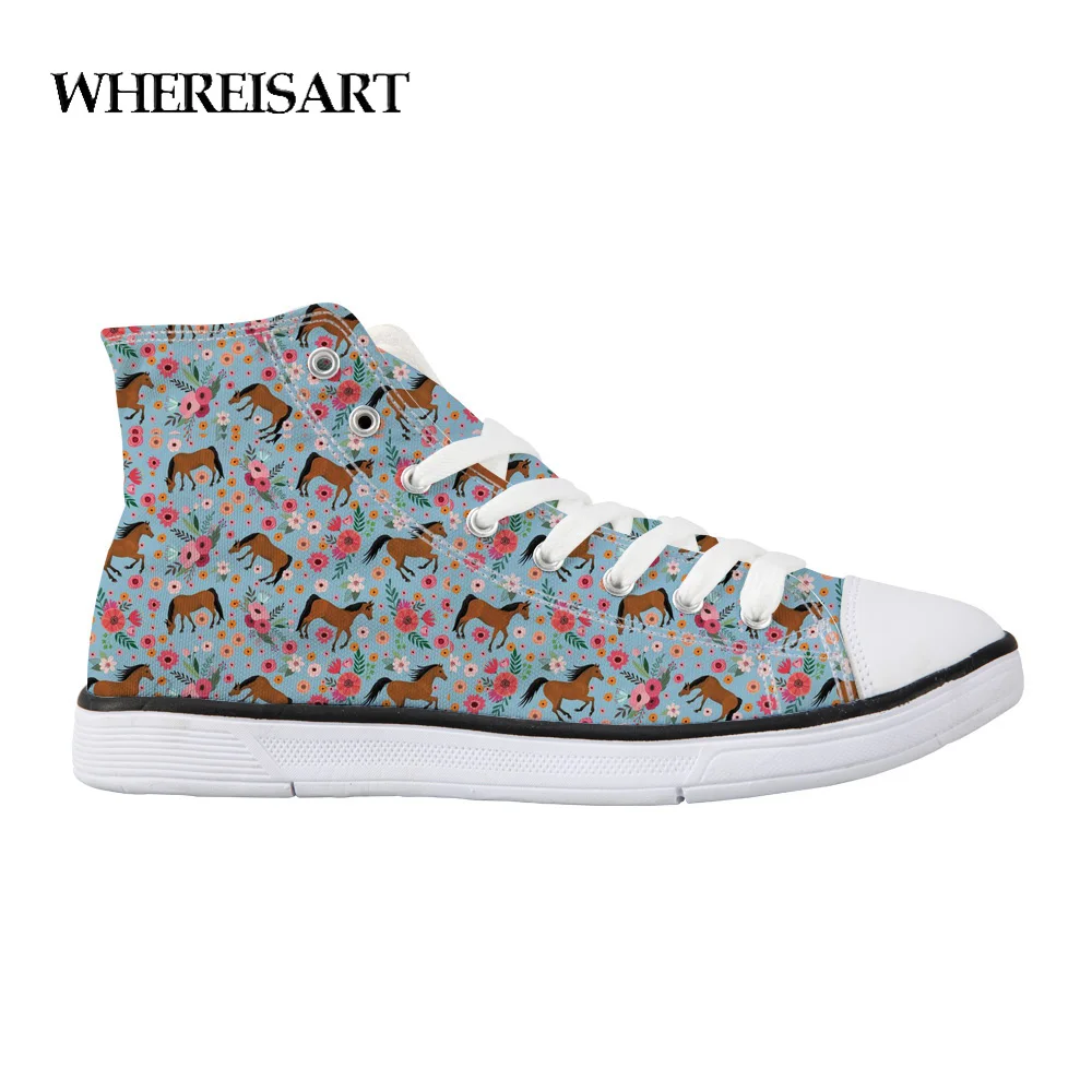 WHEREISART Pretty 3D horse Pattern Women High Top Vulcanize Shoe Breathable Casual Canvas Shoes for Female Flats Walking Shoes
WHEREISART Pretty 3D horse Pattern Women High Top Vulcanize Shoe Breathable Casual Canvas Shoes for Female Flats Walking Shoes