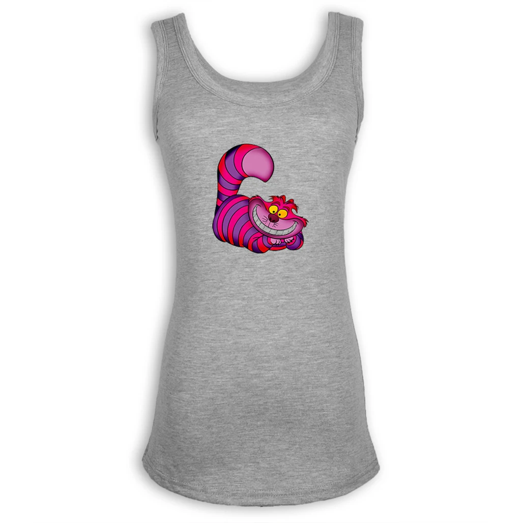 Cute Cartoon Alice In Wonderland and Cheshire Cat Pattern Ladies Girls Tank Top Fitness Summer Tops Women Gray White Streetwear
Cute Cartoon Alice In Wonderland and Cheshire Cat Pattern Ladies Girls Tank Top Fitness Summer Tops Women Gray White Streetwear