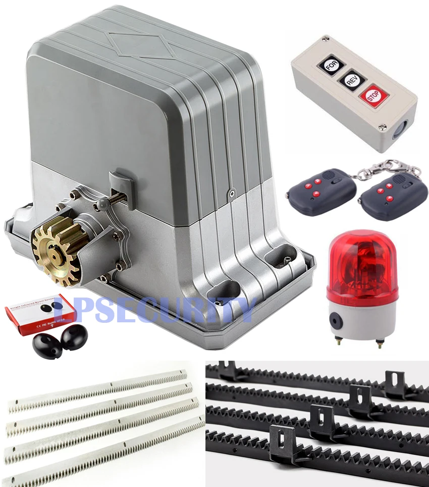 Heavy Duty 1800kgs AUTOMATIC SLIDE GATE OPENER ELECTRIC OPERATOR DOOR SECURITY KIT( 4m racks+1 pair photocells + 1 alarm lamp)
Heavy Duty 1800kgs AUTOMATIC SLIDE GATE OPENER ELECTRIC OPERATOR DOOR SECURITY KIT( 4m racks+1 pair photocells + 1 alarm lamp)