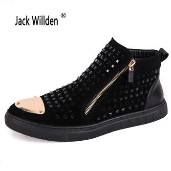 Jack Willden Men Fashion Ankle Boots Casual Brand Spring Men Flats Shoes Rivets Men's Genuine Leather Boots Platform Shoes
Jack Willden Men Fashion Ankle Boots Casual Brand Spring Men Flats Shoes Rivets Men's Genuine Leather Boots Platform Shoes