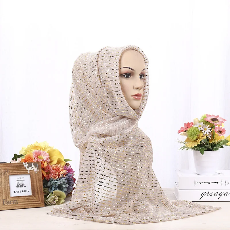 2019 Summer Sequins Long Shawl Glitter Muslim Hijabs Scarf Headwear Metallic Wedding Veil Arab Women Lurex Headscarf 180x68cm
2019 Summer Sequins Long Shawl Glitter Muslim Hijabs Scarf Headwear Metallic Wedding Veil Arab Women Lurex Headscarf 180x68cm