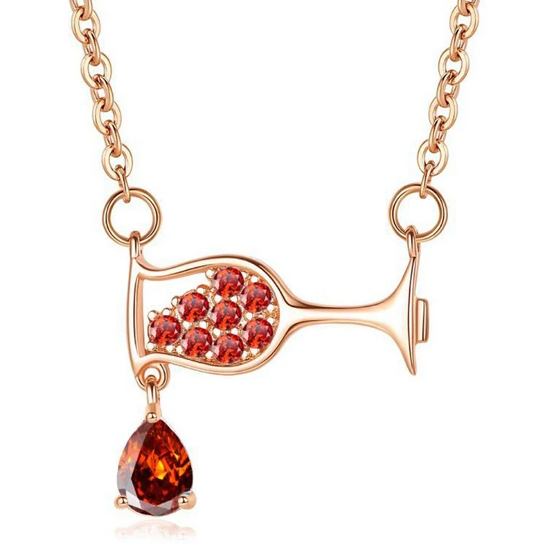 Drop Crystal Zircon Wine Glass Pendant Necklace Women Rhinestone Luxury Necklaces Christmas Gifts For Women Birthday Jewelry
Drop Crystal Zircon Wine Glass Pendant Necklace Women Rhinestone Luxury Necklaces Christmas Gifts For Women Birthday Jewelry