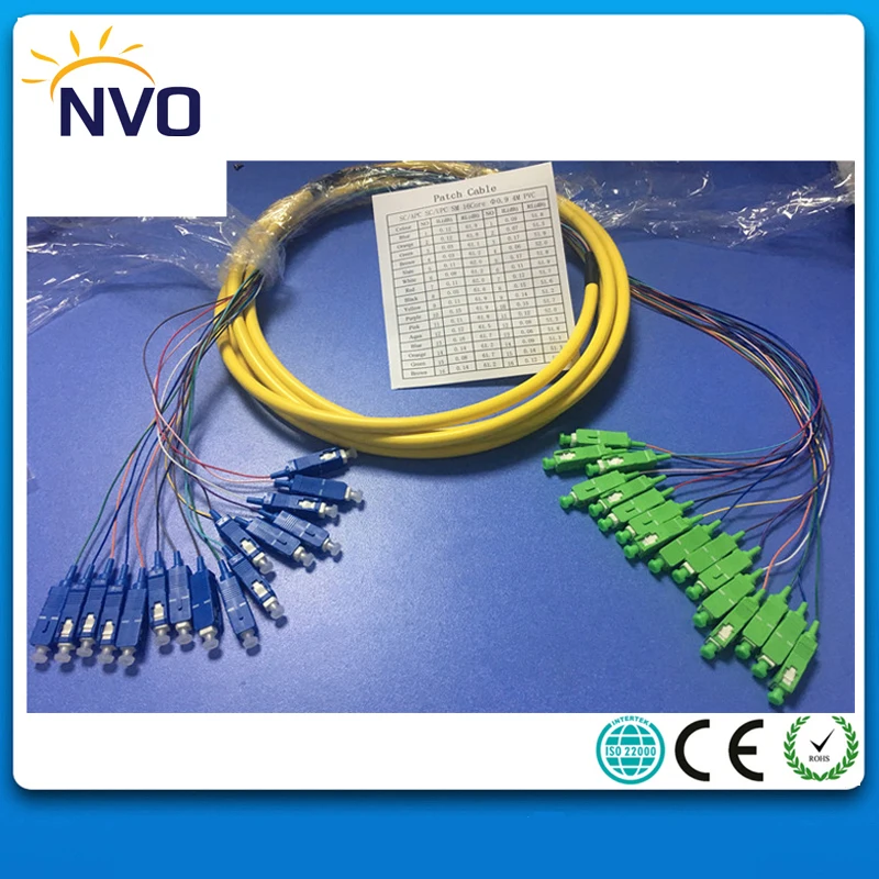 

5pcs/Lot,SM,16core,G652D,50cm from Cable to Connector,L:4M,PVC Jacket,SC/APC-SC/UPC Bundled Patch Cord/Fiber Distribution Jumper