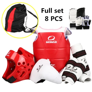 New Adult kids taekwondo thickening wtf taekwondo protection 8pcs taekwondo protector chest protector karate helmet
New Adult kids taekwondo thickening wtf taekwondo protection 8pcs taekwondo protector chest protector karate helmet