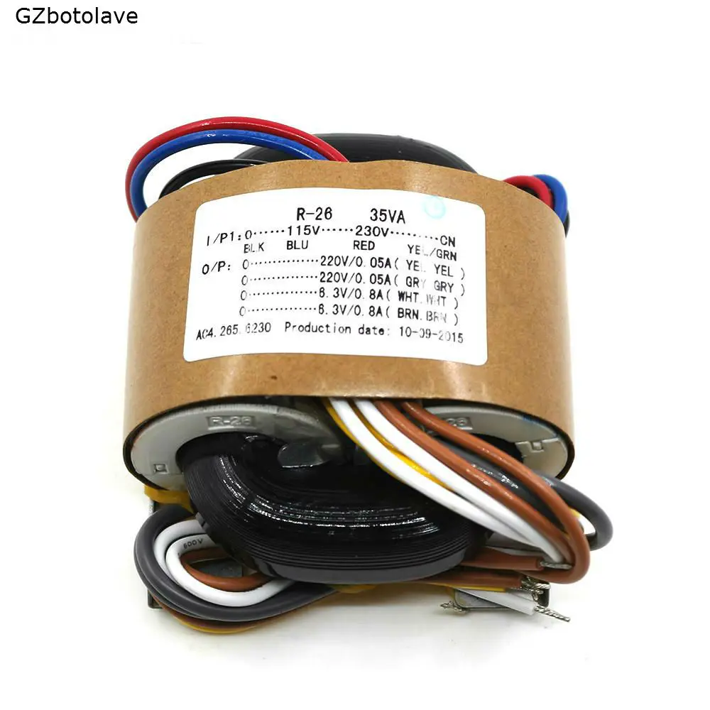 Free ship 1PCS 35W R-CORE TRANSFORMER for/DAC/ AMP 115V 230V OUTPUT:220V*2+6.3V*2
Free ship 1PCS 35W R-CORE TRANSFORMER for/DAC/ AMP 115V 230V OUTPUT:220V*2+6.3V*2