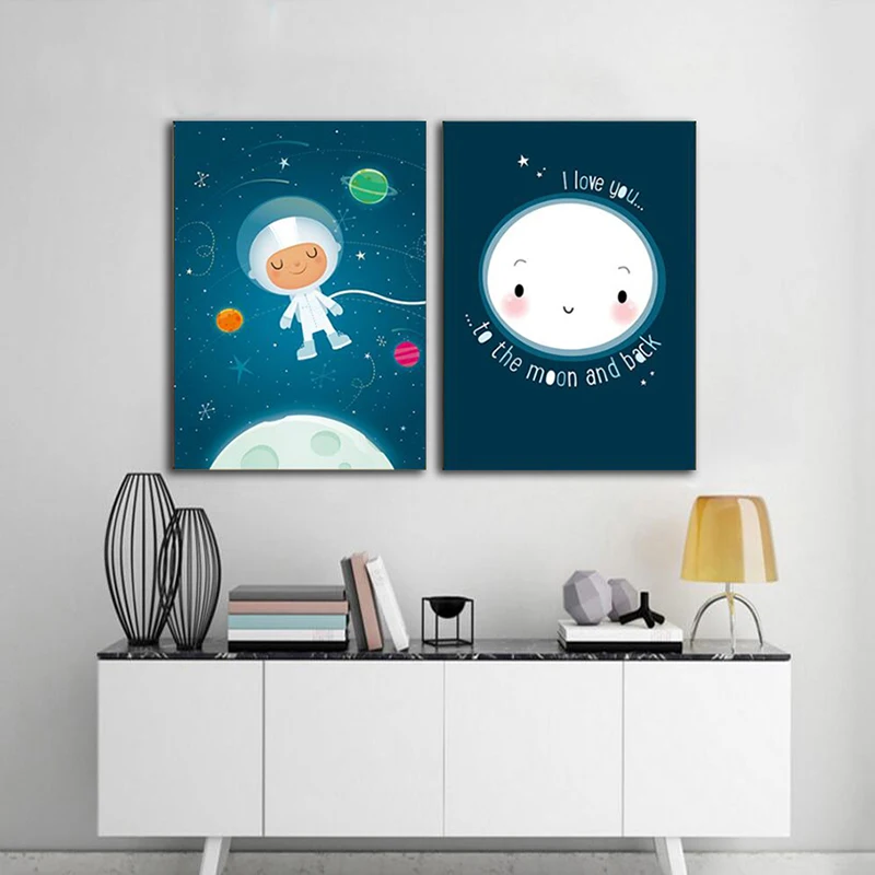 HD Print Posters Modular Astronaut Moon Planet Home Decor Nordic Wall Art Painting Cartoon Picture Canvas Cuadros For Kids Room
HD Print Posters Modular Astronaut Moon Planet Home Decor Nordic Wall Art Painting Cartoon Picture Canvas Cuadros For Kids Room
