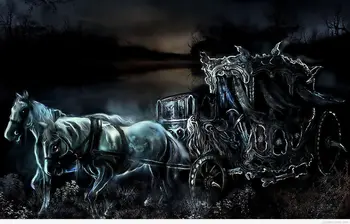 Hallows Eve Cinderella princess Carriage Fantasy Horse Dark photo backdrop Computer print party background
Hallows Eve Cinderella princess Carriage Fantasy Horse Dark photo backdrop Computer print party background