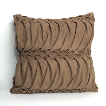 suede pleated 18" X 18" Cushion Cover Brown pillowcase sofa decorative pillow cover for backrest
suede pleated 18" X 18" Cushion Cover Brown pillowcase sofa decorative pillow cover for backrest