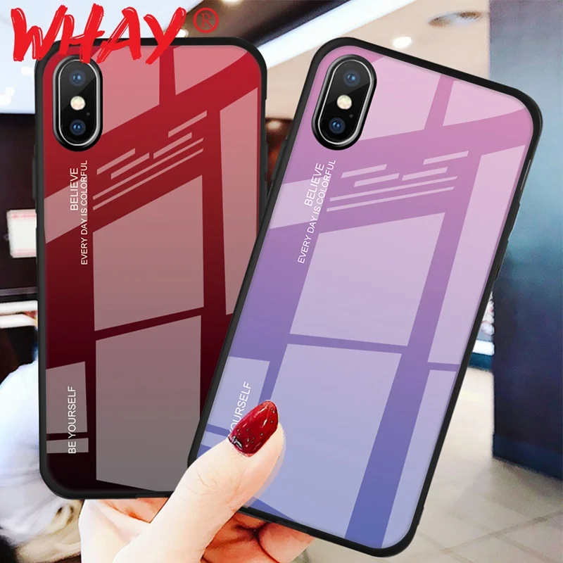 Phone Case For iPhone XS Max XR X Cover Luxury Glass 6 6S 7 8 Plus 7Plus 8Plus iPhonexs iPhone7 | Мобильные телефоны и