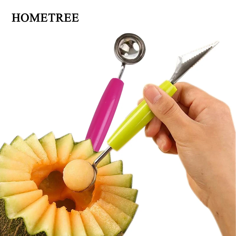 HOMETREE Stainles Steel Watermelon Digging Ball Scoop Carving Knife Fruit Plate Cutting Flower Knife Kitchen Accessories H641 
HOMETREE Stainles Steel Watermelon Digging Ball Scoop Carving Knife Fruit Plate Cutting Flower Knife Kitchen Accessories H641