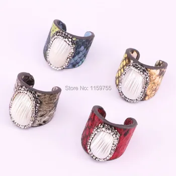 10pcs crystal rhinestone pave natural shell rings wholesale jewelry handcrafted mix colors fishskin fashion rings for women
10pcs crystal rhinestone pave natural shell rings wholesale jewelry handcrafted mix colors fishskin fashion rings for women