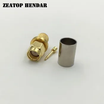 50Pcs Brass SMA Male Plug Crimp for RG5 RG6 5D-FB LMR300 RF Straight Connector Adapter Gold plated
50Pcs Brass SMA Male Plug Crimp for RG5 RG6 5D-FB LMR300 RF Straight Connector Adapter Gold plated