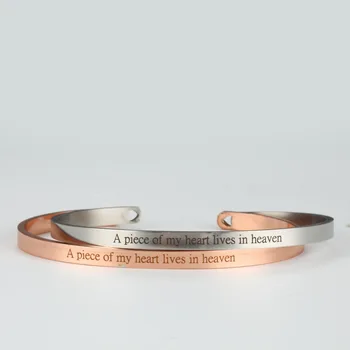 20PCS DIY Letter Bangle Bracelet Jewelry Inspirational Lettering A piece of my heart lives in heaven For Women Men Gift Jewelry
20PCS DIY Letter Bangle Bracelet Jewelry Inspirational Lettering A piece of my heart lives in heaven For Women Men Gift Jewelry