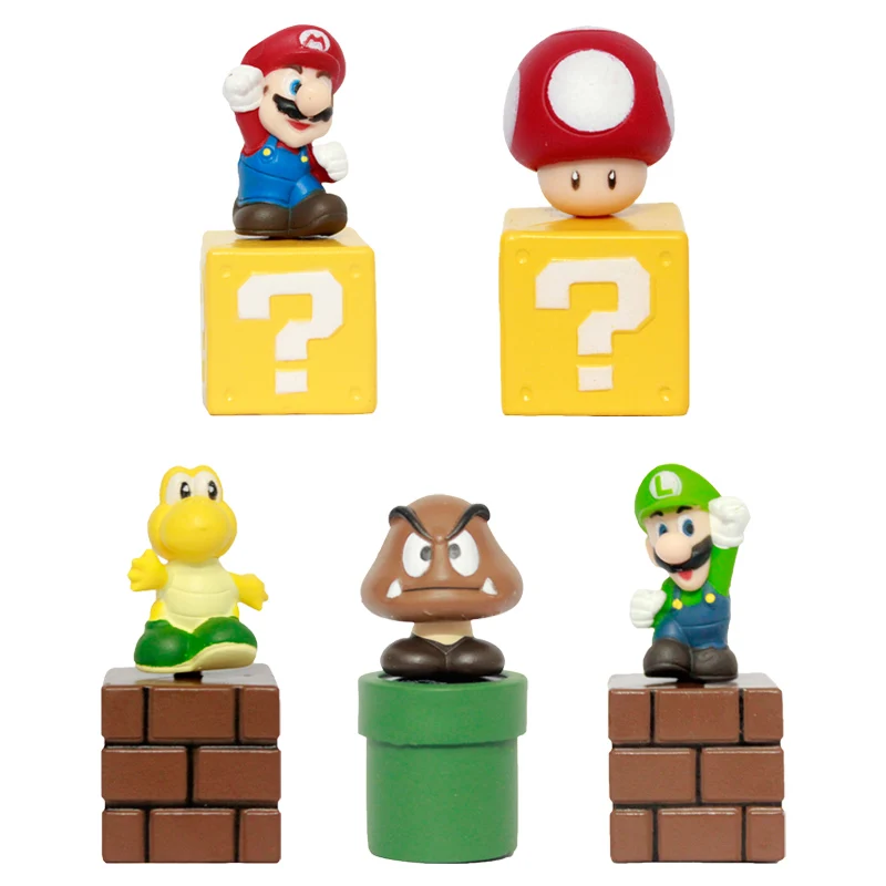 Super Mario Bros Mini Figures Bundle Blocks Mario Goomba Luigi Koopa Troopa Mushroom PVC Toys Anime SM015
Super Mario Bros Mini Figures Bundle Blocks Mario Goomba Luigi Koopa Troopa Mushroom PVC Toys Anime SM015