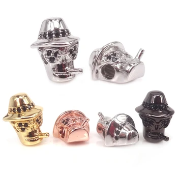 Black Silver Gold Color Cowboy head Charm Beads Fit Men Bracelets Making DIY,Micro Pave Black CZ Cool Skull Metal Beads 10Pcs
Black Silver Gold Color Cowboy head Charm Beads Fit Men Bracelets Making DIY,Micro Pave Black CZ Cool Skull Metal Beads 10Pcs