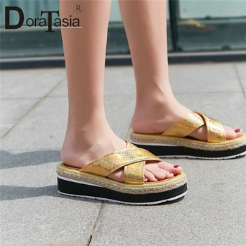 DORATASIA Brand New Fashion women's Genuine Leather Ladies Wedges Heels Platform Shoes Woman Casual Outside Summer Slippers
DORATASIA Brand New Fashion women's Genuine Leather Ladies Wedges Heels Platform Shoes Woman Casual Outside Summer Slippers