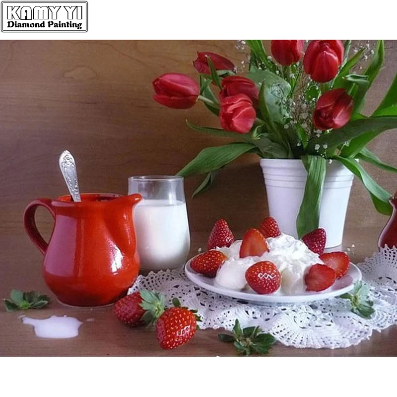 5D DIY Diamond mosaic diamond embroidery Flowers and breakfast mbroidered Cross Stitch Home decoration Gift
5D DIY Diamond mosaic diamond embroidery Flowers and breakfast mbroidered Cross Stitch Home decoration Gift