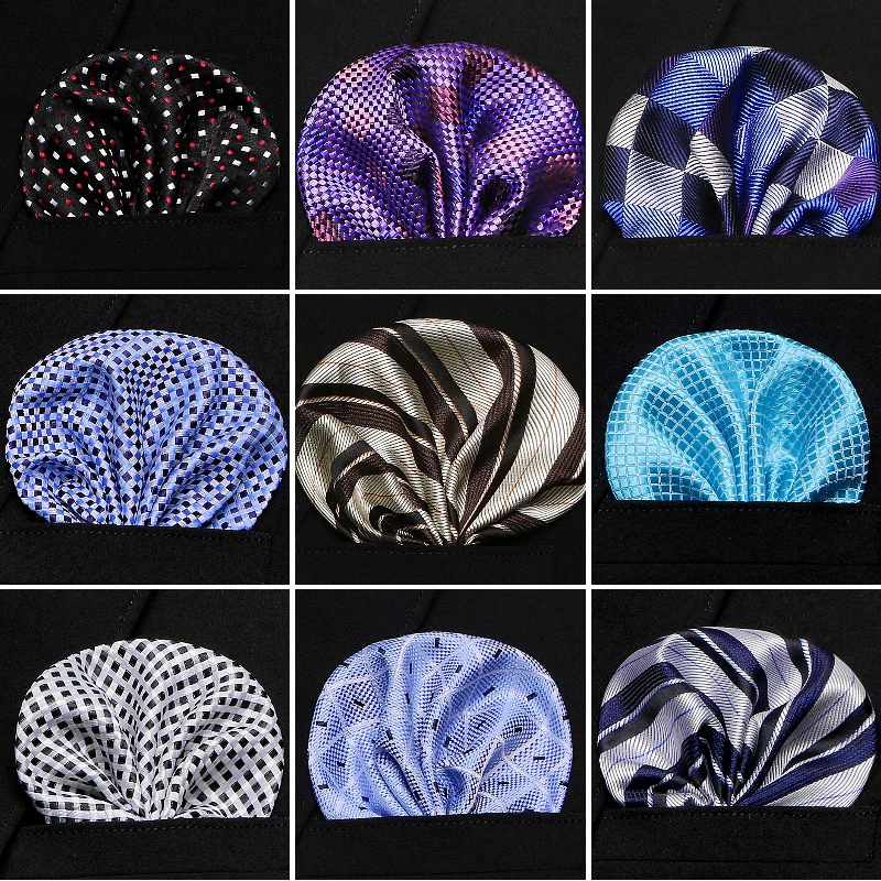 50 colorsPaisley цветочный Мужской Шелковый атласный Карманный квадратный жаккардовый