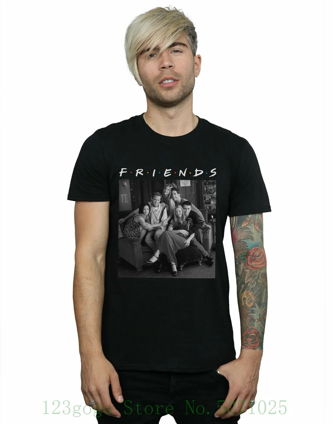Friends Men's Black And White Photo T Shirt Simple O-neck Summer Personality Fashion Loose T-shirts
Friends Men's Black And White Photo T Shirt Simple O-neck Summer Personality Fashion Loose T-shirts