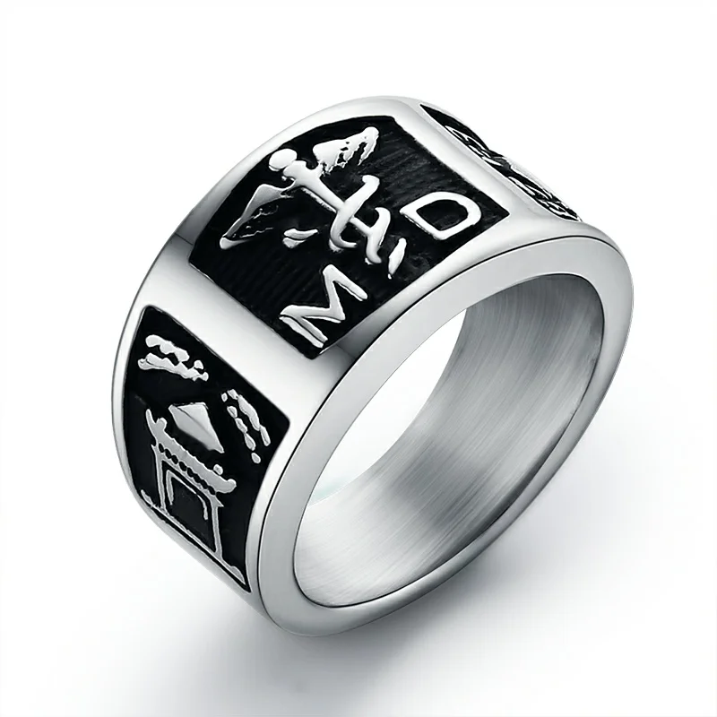 Staff Of Asclepius Ring Stainless Steel/Gold/Black Snake Rod Ring Graduation Gift Rod of Asclepius Rings for Men Women Wholesale
Staff Of Asclepius Ring Stainless Steel/Gold/Black Snake Rod Ring Graduation Gift Rod of Asclepius Rings for Men Women Wholesale