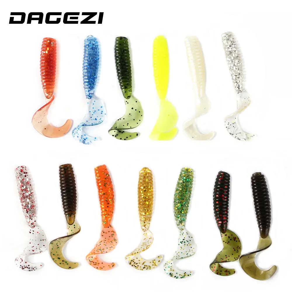 DAGEZI Soft Bait 13pcs/lot 55mm long Tail Soft Lure Curly Tail Fishing Lure Artificial Bait Fishing tackle Jig Head Soft Lure
DAGEZI Soft Bait 13pcs/lot 55mm long Tail Soft Lure Curly Tail Fishing Lure Artificial Bait Fishing tackle Jig Head Soft Lure