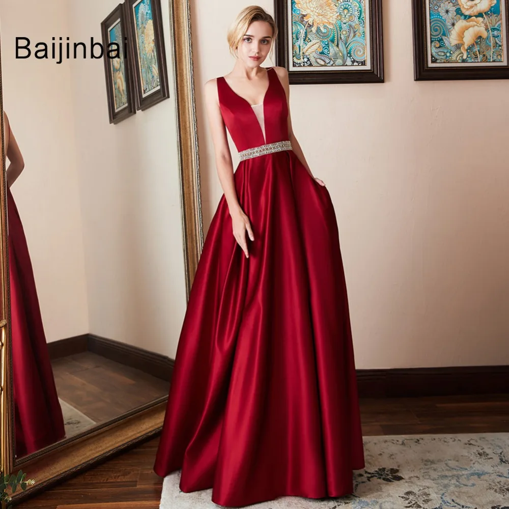 2019 Elegant V-neck Open Back Satin Prom Dress 2019 Evening Dresses Vestido De Festa Fast Party Formal Dress Long Evening Gown
2019 Elegant V-neck Open Back Satin Prom Dress 2019 Evening Dresses Vestido De Festa Fast Party Formal Dress Long Evening Gown