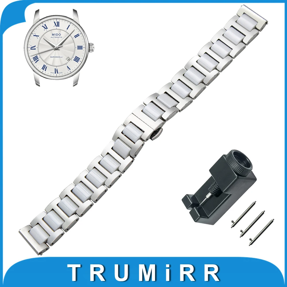 18mm 20mm 22mm Ceramic + Stainless Steel Watch Band for Mido Butterfly Buckle Strap Quick Release Wrist Belt Bracelet + Tool 18mm 20mm 22mm Ceramic + Stainless Steel Watch Band for Mido Butterfly Buckle Strap Quick Release Wrist Belt Bracelet + Tool<br><br>Aliexpress
