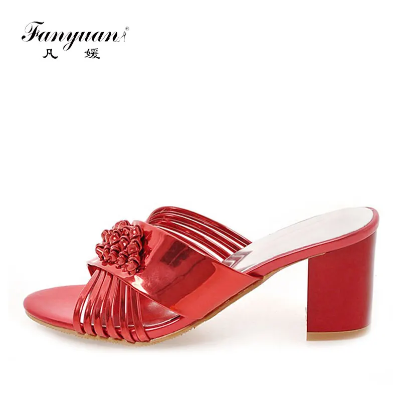 Fanyuan Hot Summer women shoes high heel 6.5 cm Solid Peep Toe Girl's High Heels Slippers Outside Chunky Heel Sandalias Mujer
Fanyuan Hot Summer women shoes high heel 6.5 cm Solid Peep Toe Girl's High Heels Slippers Outside Chunky Heel Sandalias Mujer