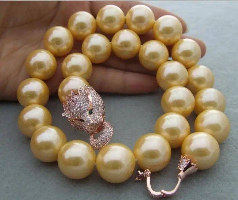 Ожерелье с жемчугом и фианитом Очаровательное ожерелье круглым 16 мм 18 дюймов 36 |