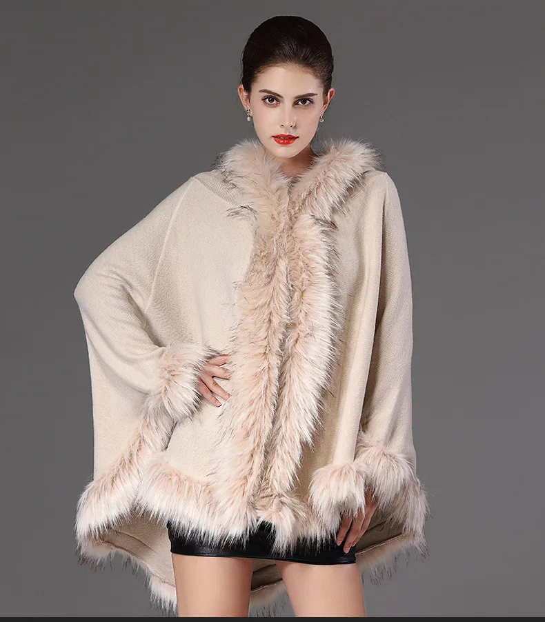 Vogue Brand Designer Women Fur Cape Shawl Coat with Cap Shawl Scarf Raccoon Fur Poncho Cloak Parka hooded Winter Collection
Vogue Brand Designer Women Fur Cape Shawl Coat with Cap Shawl Scarf Raccoon Fur Poncho Cloak Parka hooded Winter Collection