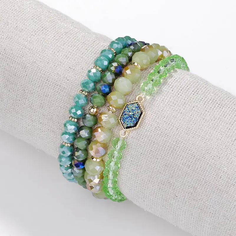 4 pcs Elastic Glass Natural Stone Beads Oval Druzy Charms Bangles Bracelets Set for Women Famous Brand Jewelry Wholesale
4 pcs Elastic Glass Natural Stone Beads Oval Druzy Charms Bangles Bracelets Set for Women Famous Brand Jewelry Wholesale