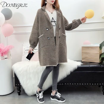 2019 autumn and winter new imitation velvet long knit jacket female Korean fashion versatile imitation mink sweater coat
2019 autumn and winter new imitation velvet long knit jacket female Korean fashion versatile imitation mink sweater coat