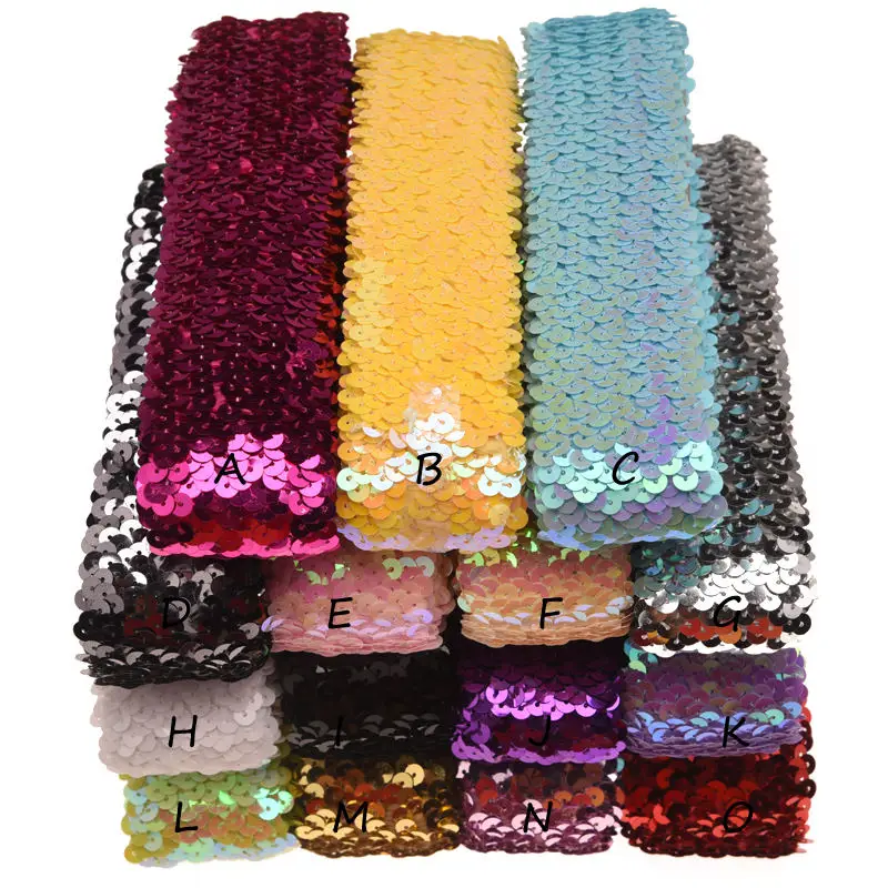 3 Yards Sequin Ribbon 5CM Width Glitter Band DIY Hair Accessories Fashion Hairband Accessories Elastic Band
3 Yards Sequin Ribbon 5CM Width Glitter Band DIY Hair Accessories Fashion Hairband Accessories Elastic Band