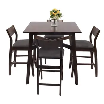 5 Pieces Table and Chairs Set for 4 Person Wooden Tables for Dining Room
5 Pieces Table and Chairs Set for 4 Person Wooden Tables for Dining Room