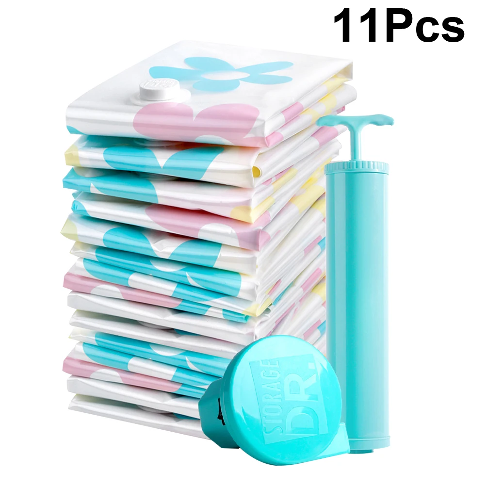 11PCS Reusable Vacuum Storage Bag Duvets Clothes Household Comforters Blankets Pillows Space Bag Vacuum Bag for Travel Storing
11PCS Reusable Vacuum Storage Bag Duvets Clothes Household Comforters Blankets Pillows Space Bag Vacuum Bag for Travel Storing