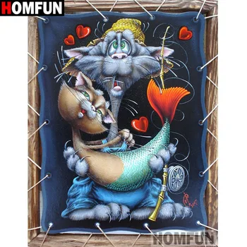 HOMFUN Full Square/Round Drill 5D DIY Diamond Painting "Cartoon cat fish" 3D Embroidery Cross Stitch 5D Home Decor gift A17191
HOMFUN Full Square/Round Drill 5D DIY Diamond Painting "Cartoon cat fish" 3D Embroidery Cross Stitch 5D Home Decor gift A17191
