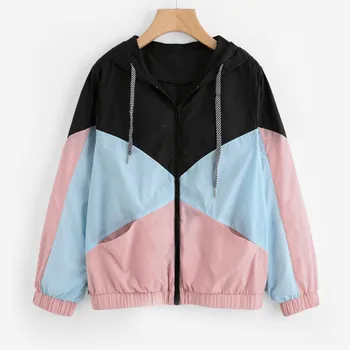Jacket Women Autumn Spring Windbreaker Fashion 2020 Long Sleeve Hooded Overcoat Zipper Pockets Outwear Coat Casaco Feminino 
Jacket Women Autumn Spring Windbreaker Fashion 2020 Long Sleeve Hooded Overcoat Zipper Pockets Outwear Coat Casaco Feminino