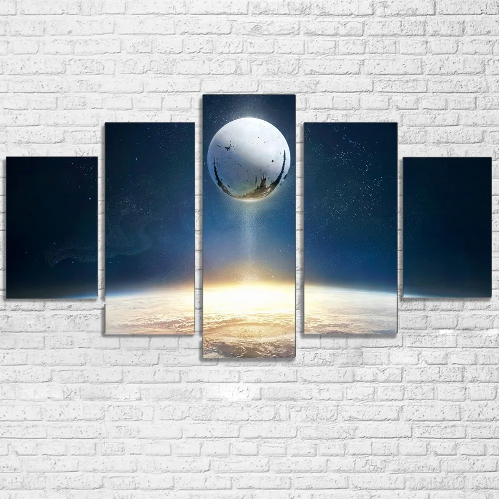 Canvas Modular Poster Home Decor Modern HD Printed 5 Pieces Wall Art Universe Space Planet Painting Destiny Game Pictures
Canvas Modular Poster Home Decor Modern HD Printed 5 Pieces Wall Art Universe Space Planet Painting Destiny Game Pictures