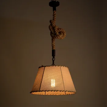 Vintage Rope Pendant Light Lamp Single Head Loft Industrial Lamp Edison Bulb American Style For Living Room Coffee Shop
Vintage Rope Pendant Light Lamp Single Head Loft Industrial Lamp Edison Bulb American Style For Living Room Coffee Shop