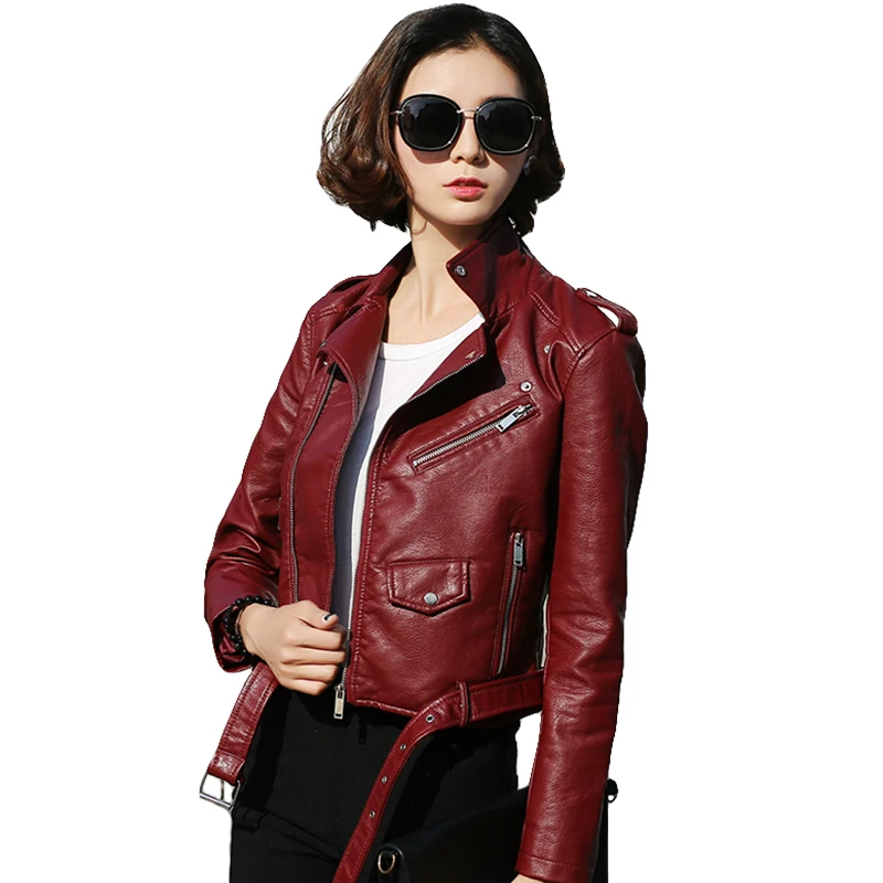 Ailegogo 2019 New Arrival Autumn Winter Motorcycle Leather Jackets Red Leather Jacket Women Leather Coat Slim Pu Jacket Leather
Ailegogo 2019 New Arrival Autumn Winter Motorcycle Leather Jackets Red Leather Jacket Women Leather Coat Slim Pu Jacket Leather
