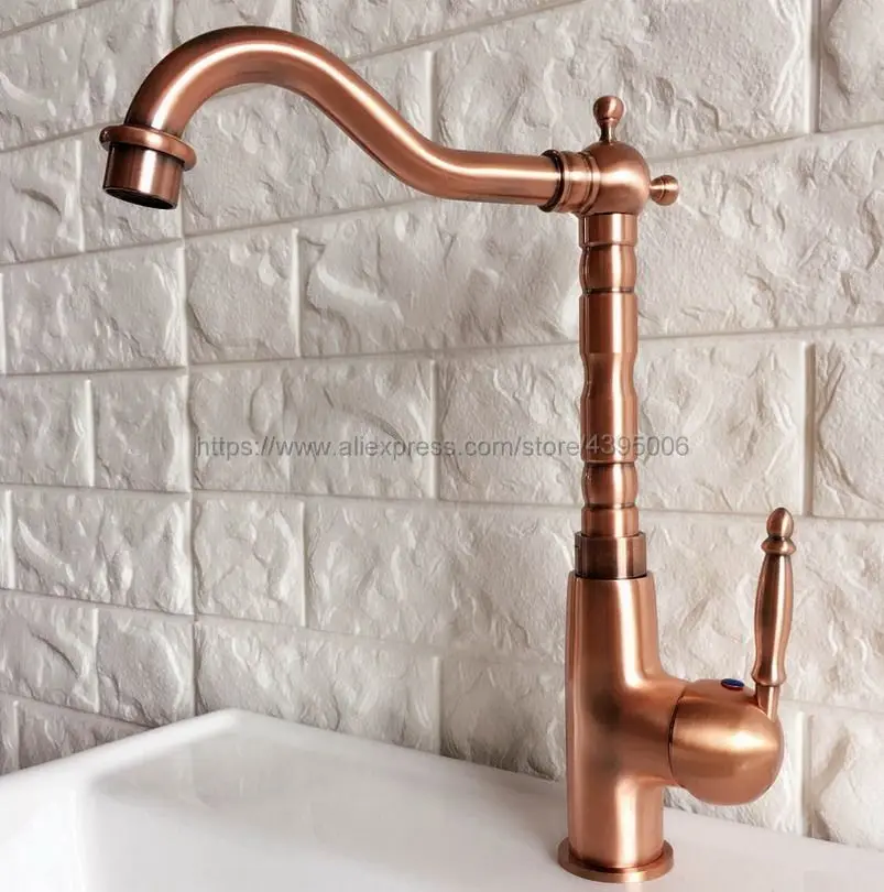 Antique Red Copper Bathroom Sink Faucet Swivel Spout Basin Mixer Tap With Hot and Cold Water Bnf413
Antique Red Copper Bathroom Sink Faucet Swivel Spout Basin Mixer Tap With Hot and Cold Water Bnf413
