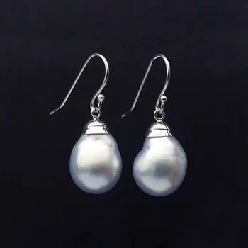 Free Shipping 10-11mm Silver South Sea Cultured Pearl Hook Drop Earrings Dangle 14K White Gold #0207
Free Shipping 10-11mm Silver South Sea Cultured Pearl Hook Drop Earrings Dangle 14K White Gold #0207