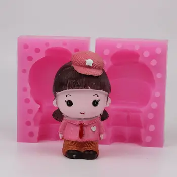WD013 High quality Silicone mold girl with hat shape handmade Resin clay plaster decoration mould diy fondant cake tools
WD013 High quality Silicone mold girl with hat shape handmade Resin clay plaster decoration mould diy fondant cake tools