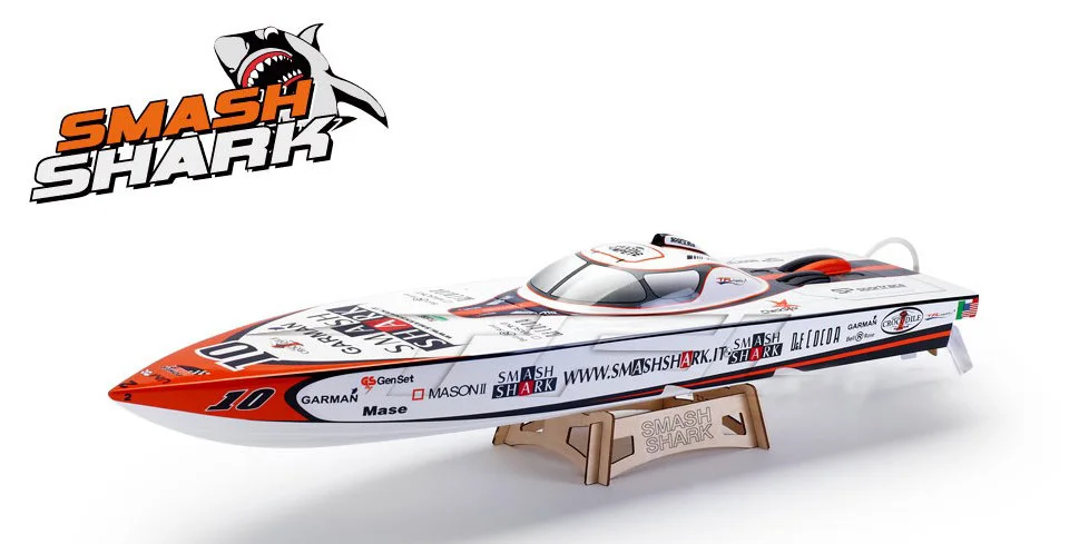 

Smash Shark P1 Electric Brushless Racing Boat 1125 with 3660 KV2070 Motor, 120A ESC