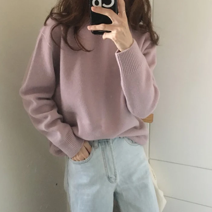 Autumn Women Sweaters 2019 O-neck Cashmere Full Sleeve Korean Chic Pullovers Female Loose Knitted Jumpers Crocheted Tops Winter
Autumn Women Sweaters 2019 O-neck Cashmere Full Sleeve Korean Chic Pullovers Female Loose Knitted Jumpers Crocheted Tops Winter