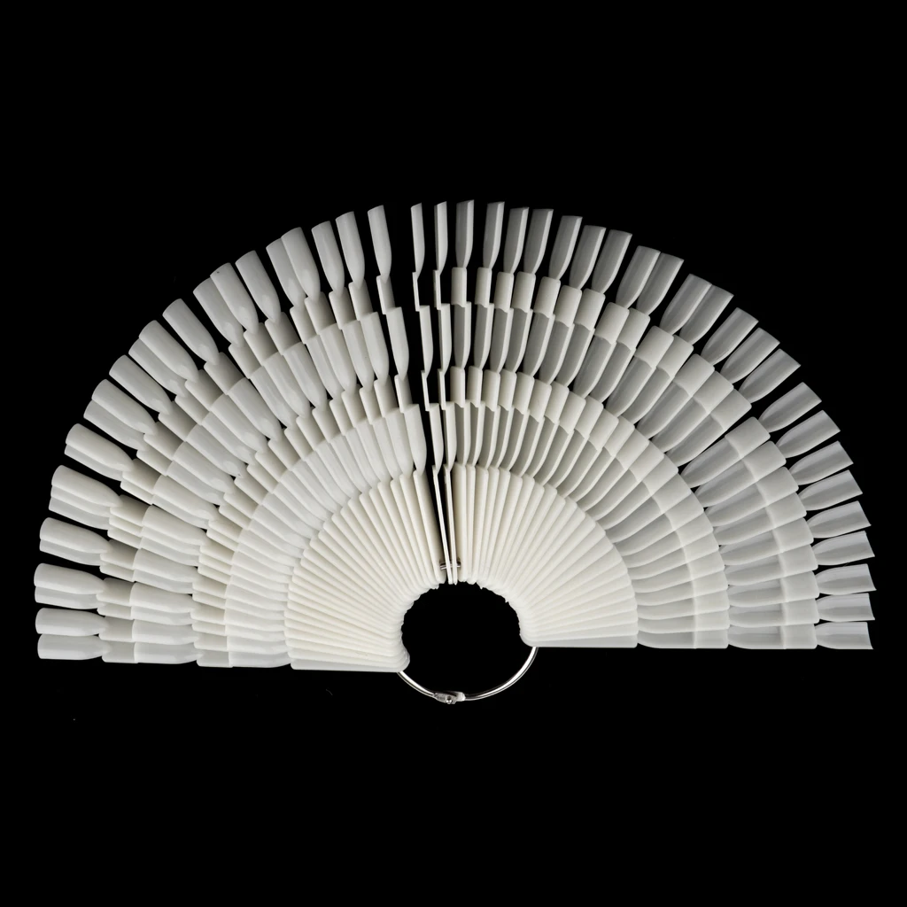 50pcs Fan-shaped Nail Art Display Chart Acrylic False Tips Practice Tool - 150 Tips 50pcs Fan-shaped Nail Art Display Chart Acrylic False Tips Practice Tool - 150 Tips
