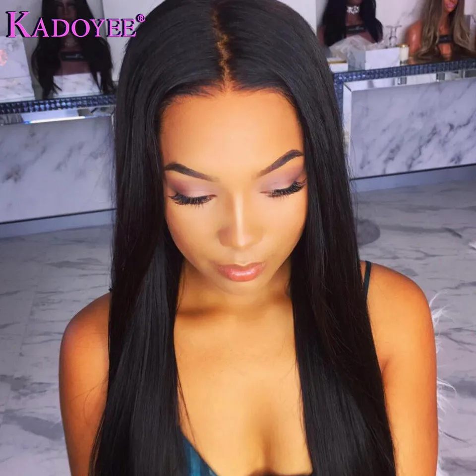 straight human hair lace front wigs for black women (2)