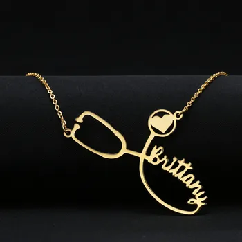 Custom Christmas Gift for Nurse Custom Name Necklace Stethoscope Engraved Necklace Graduation Gift
Custom Christmas Gift for Nurse Custom Name Necklace Stethoscope Engraved Necklace Graduation Gift