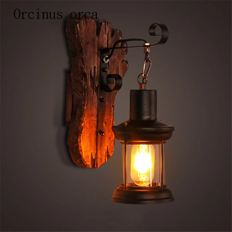 American retro corridor coffee restaurant network bedside study candlestick glass solid wood decorative wall lamp
American retro corridor coffee restaurant network bedside study candlestick glass solid wood decorative wall lamp
