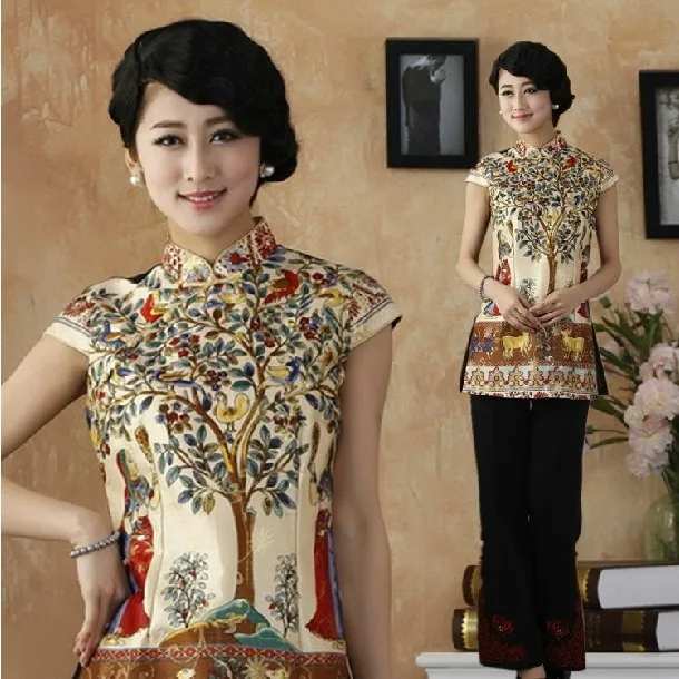 Women New Arrival Blouses Chinese Tradition Style Shirt Fashion Top Blouse M L XL 2XL 3XL 4XL 
Women New Arrival Blouses Chinese Tradition Style Shirt Fashion Top Blouse M L XL 2XL 3XL 4XL